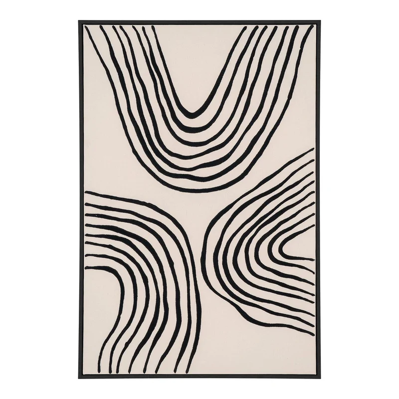 House Nordic Leinwandbild Lipari No. 2 – Schwarz & Weiß, Leinwand / Segeltuch
