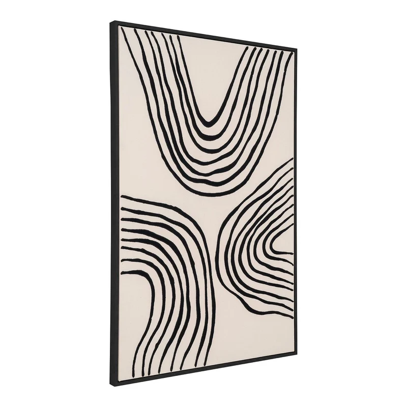 House Nordic Leinwandbild Lipari No. 2 – Schwarz & Weiß, Leinwand / Segeltuch