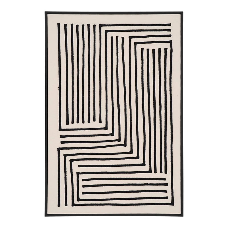 House Nordic Leinwandbild Lipari No. 3 – Schwarz & Weiß, Leinwand / Segeltuch