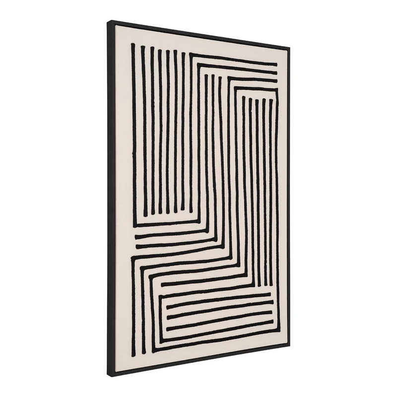 House Nordic Leinwandbild Lipari No. 3 – Schwarz & Weiß, Leinwand / Segeltuch