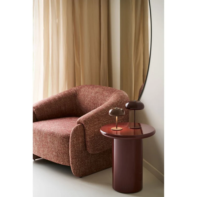 House Nordic Tischleuchte Akku- Margate – Bordeaux, Metall