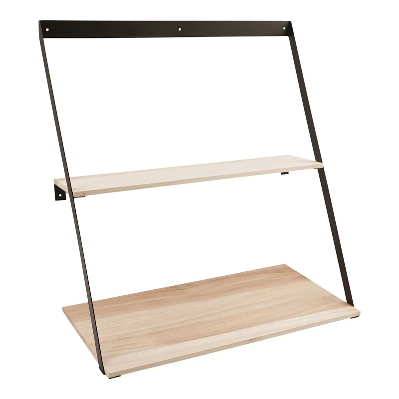 House Nordic Regal Bern – Natur, 50 × 21 × 52 cm, Holz, Metall