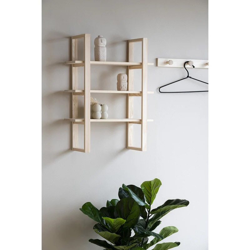 House Nordic Regal James – Natur, Paulownia-Holz, 48 × 63 cm