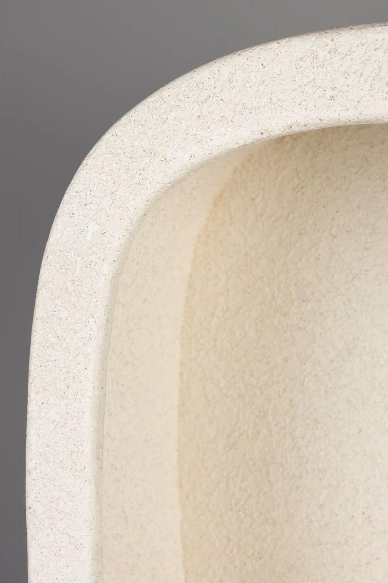 Dutchbone Wandregal Veda 1 Ablage M – Beige, Recycelter Marmor, 23 × 53 × 61 cm