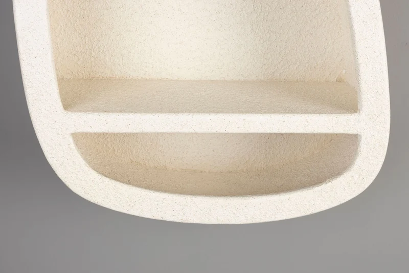 Dutchbone Wandregal Veda 1 Ablage M – Beige, Recycelter Marmor, 23 × 53 × 61 cm