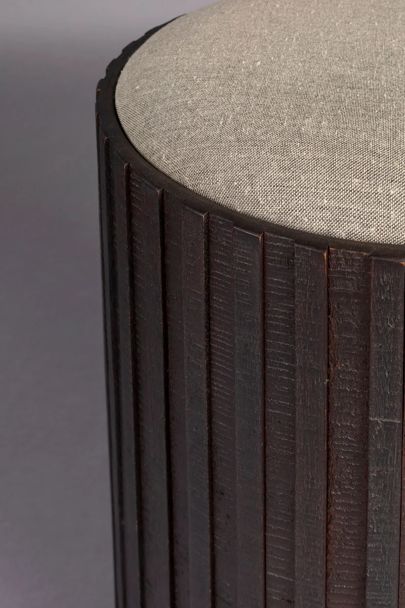 Dutchbone Pouf Storage Bay High – Braun, Teakholz, 40 × 40 × 48 cm