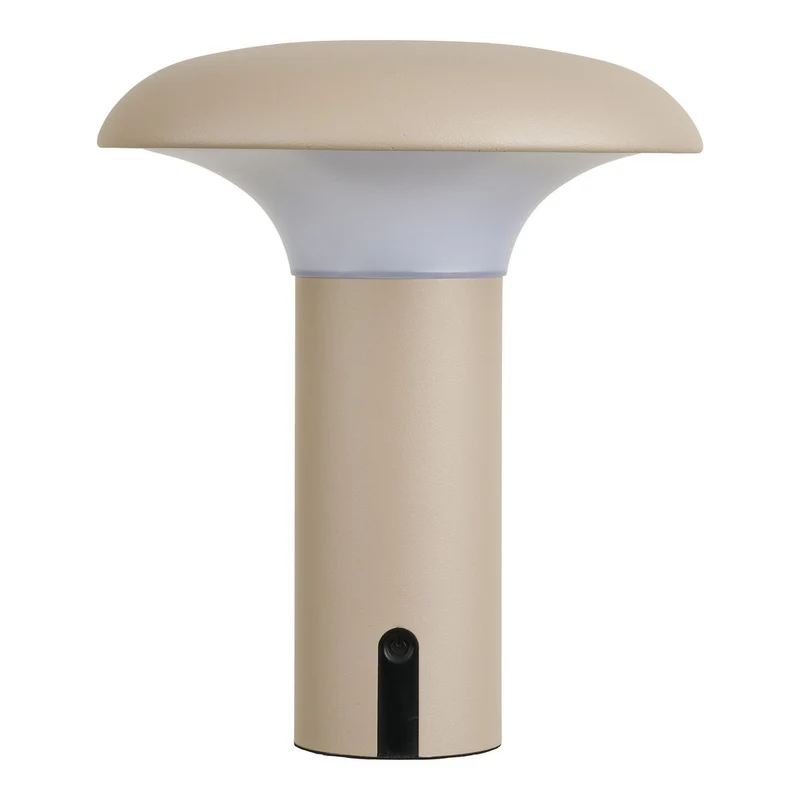House Nordic Ramsey LED-Lampe – wiederaufladbar, beige, Stahl, 18 × 18 × 21,5 cm