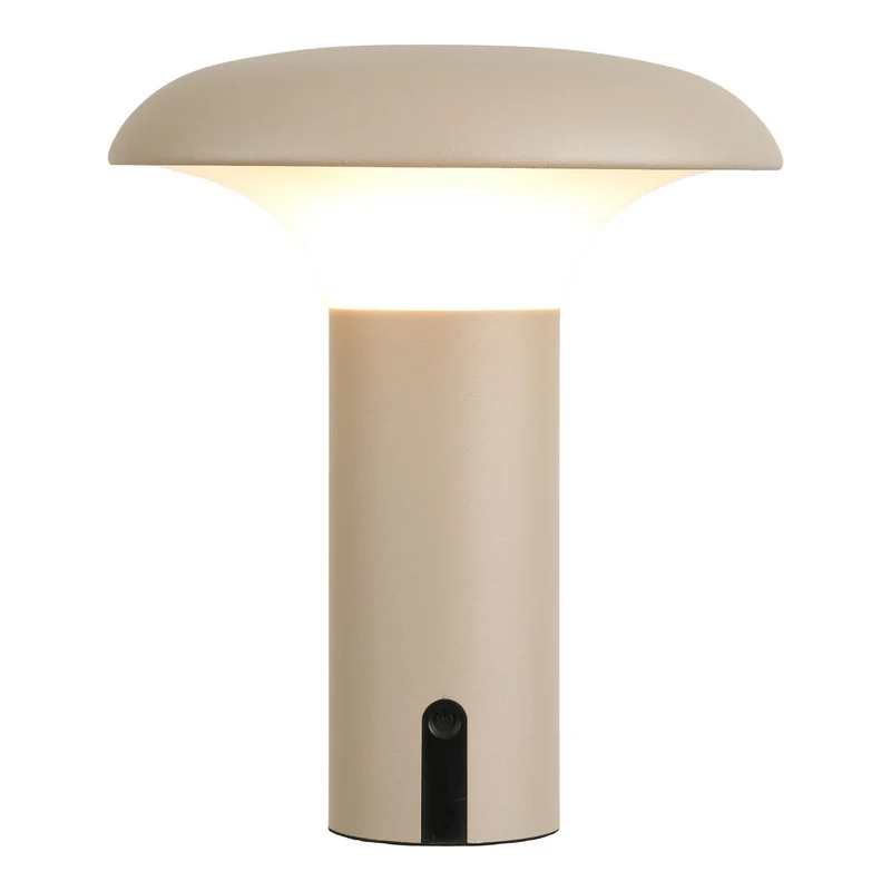House Nordic Ramsey LED-Lampe – wiederaufladbar, beige, Stahl, 18 × 18 × 21,5 cm