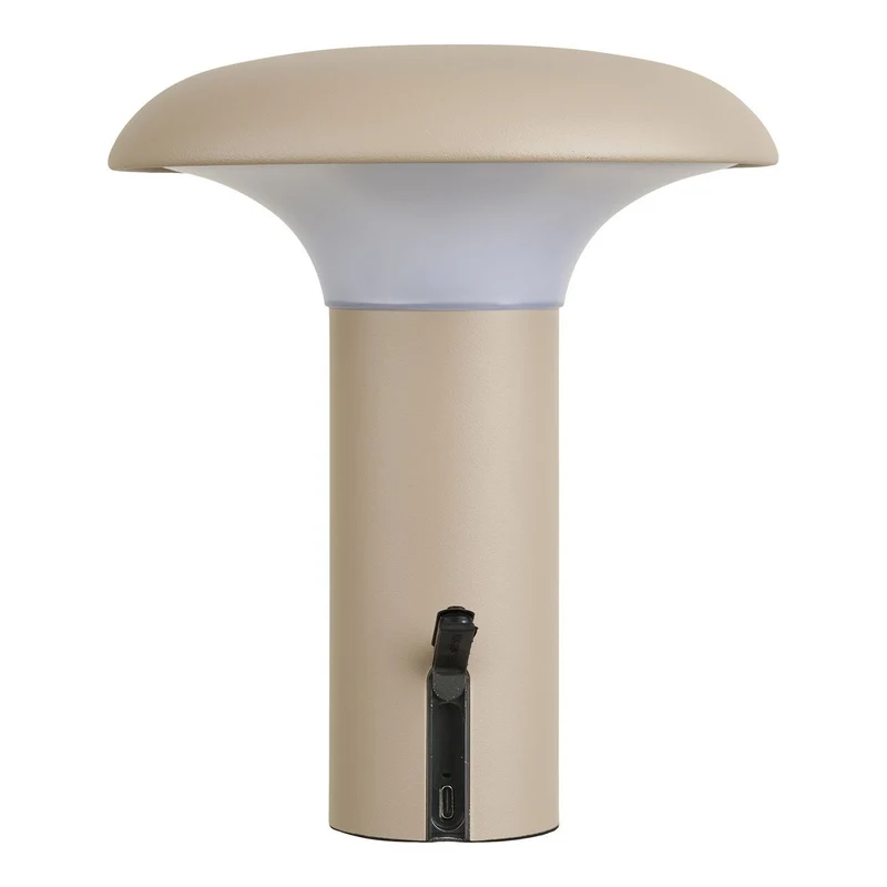 House Nordic Ramsey LED-Lampe – wiederaufladbar, beige, Stahl, 18 × 18 × 21,5 cm