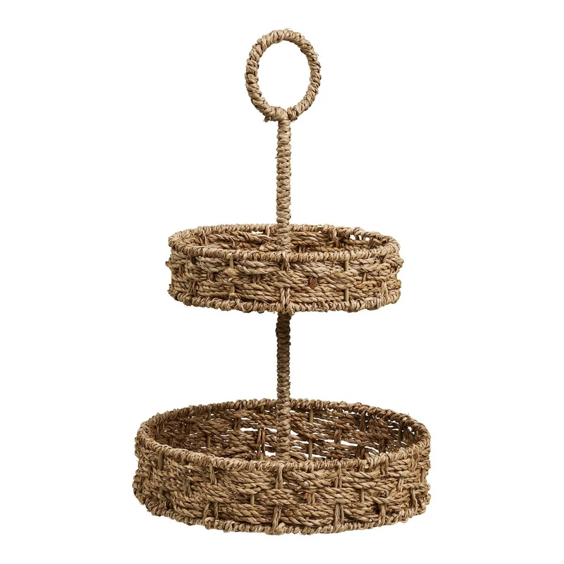 House Nordic Tablett Rifbjerg – Seegras, Natur, Ø 25 × 40,5 cm