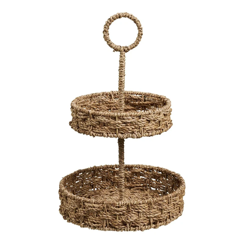 House Nordic Tablett Rifbjerg – Seegras, Natur, Ø 25 × 40,5 cm