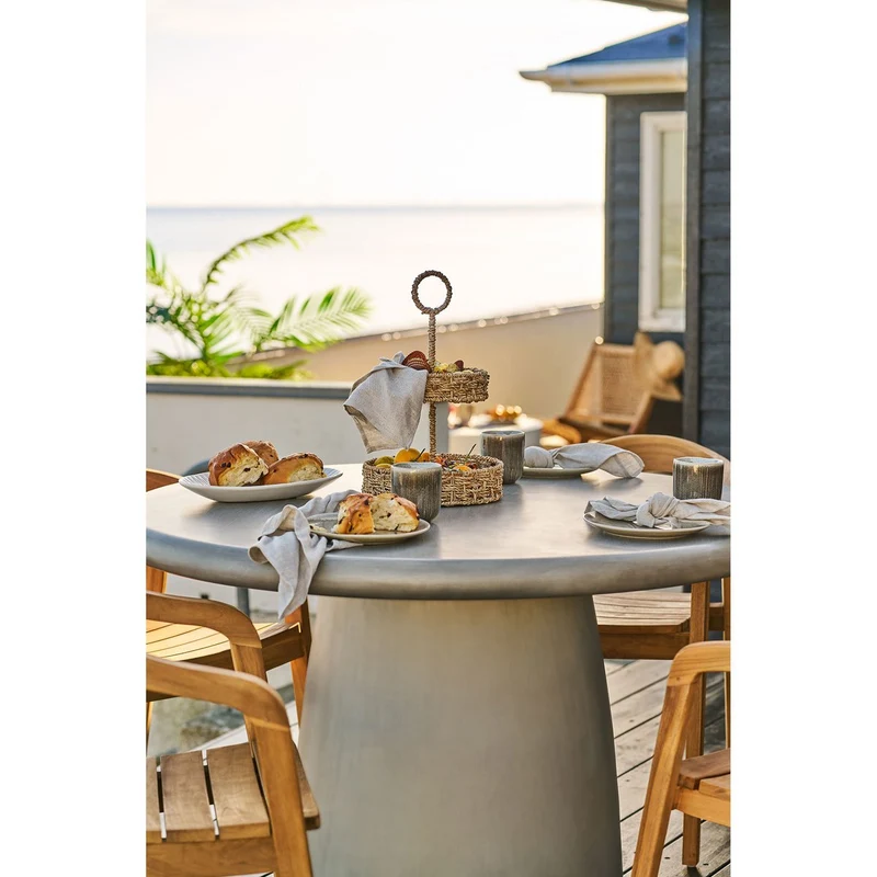 House Nordic Tablett Rifbjerg – Seegras, Natur, Ø 25 × 40,5 cm