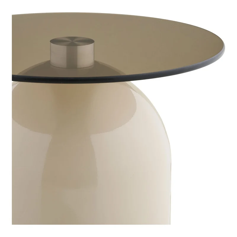 House Nordic Beistelltisch Ravello – gehärtetes Glas und Metall, Ø 40 cm