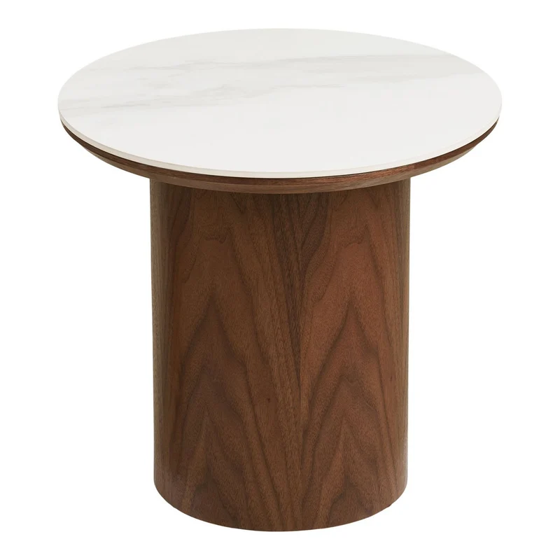 House Nordic Beistelltisch Noli – Keramik und Eschenfurnier, Ø 40 cm