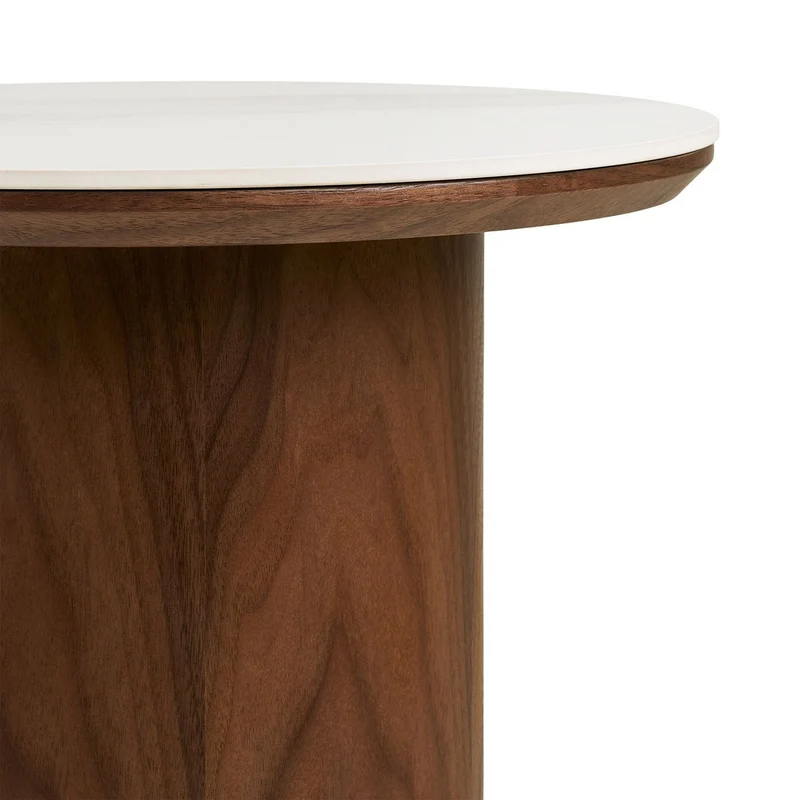 House Nordic Beistelltisch Noli – Keramik und Eschenfurnier, Ø 40 cm