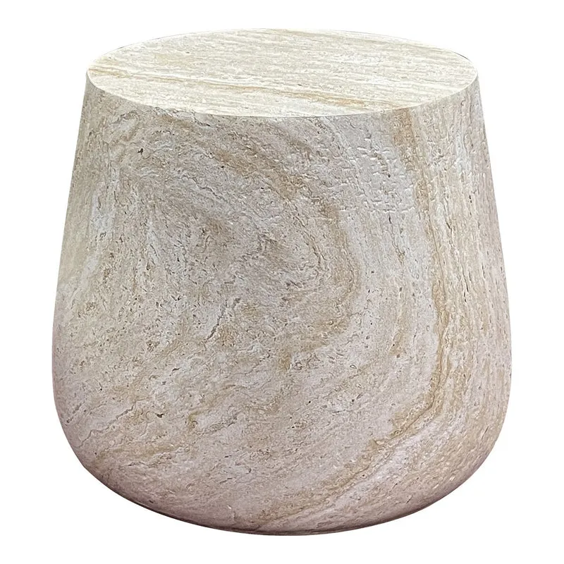 House Nordic Beistelltisch Bonn – Natur, Fiberclay, Ø 47,5 × 41 cm, Fiberclay / Faserzement