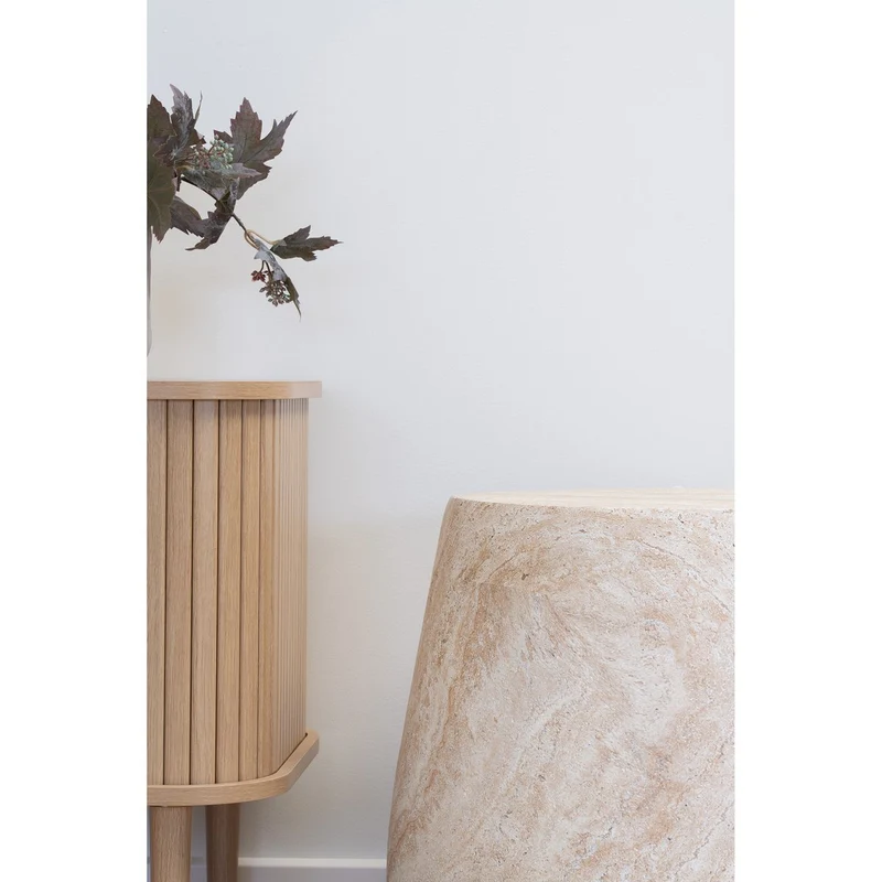 House Nordic Beistelltisch Bonn – Natur, Fiberclay, Ø 47,5 × 41 cm, Fiberclay / Faserzement