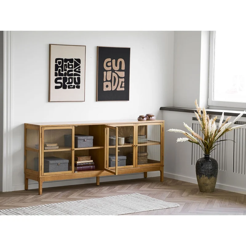House Nordic Wanddekoration Tine Tufted – Schwarz/Braun, 50 × 70 cm