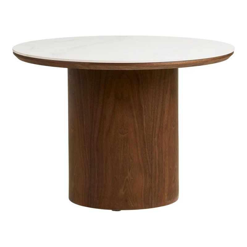 House Nordic Couchtisch Noli – Keramik und Eschenfurnier, Ø 60 cm