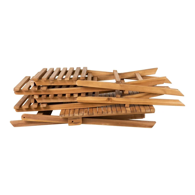House Nordic Bistro-Set Cuenca – Teakholz, Natur, 2 Stühle und 1 Tisch, 60 × 60 × 89 cm
