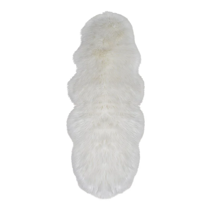 House Nordic Künstliches Lammfell – Polyester, Elfenbein, 60 × 180 cm