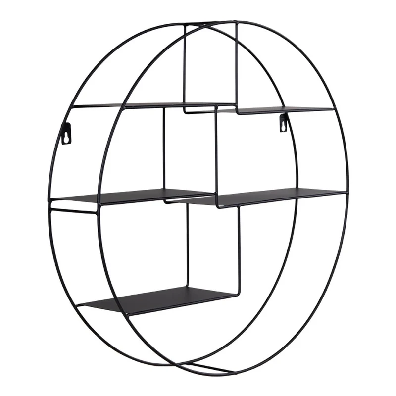 House Nordic Regal Genk – Schwarz, Stahl, Ø 47 × 10 cm