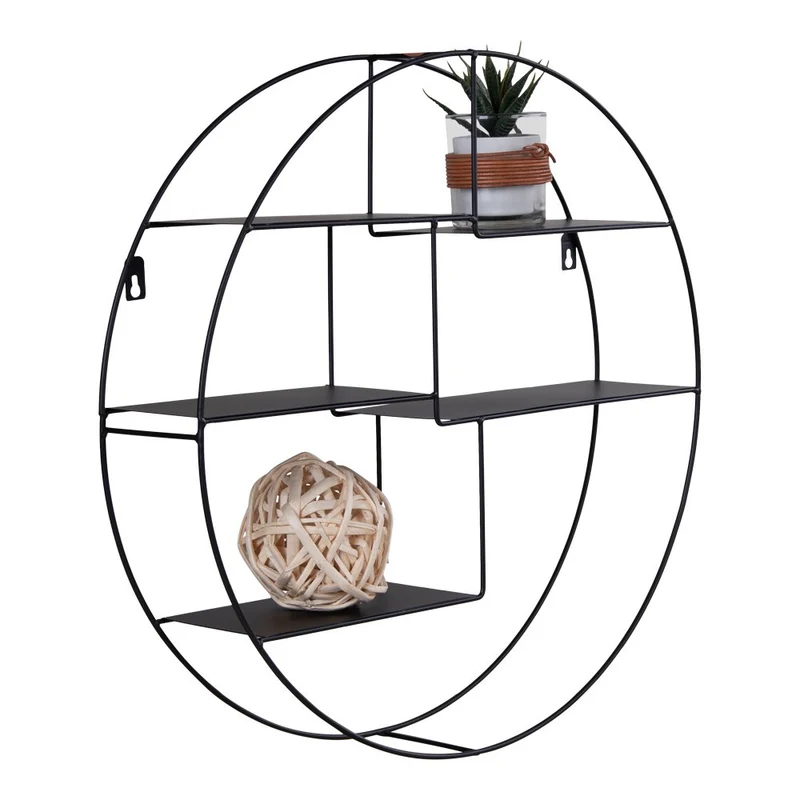 House Nordic Regal Genk – Schwarz, Stahl, Ø 47 × 10 cm