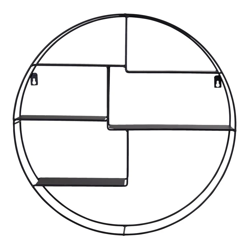 House Nordic Regal Genk – Schwarz, Stahl, Ø 47 × 10 cm