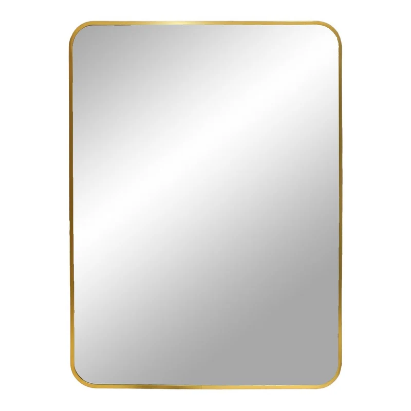 House Nordic Spiegel Madrid – Aluminiumrahmen in Messingoptik, 50 × 70 cm