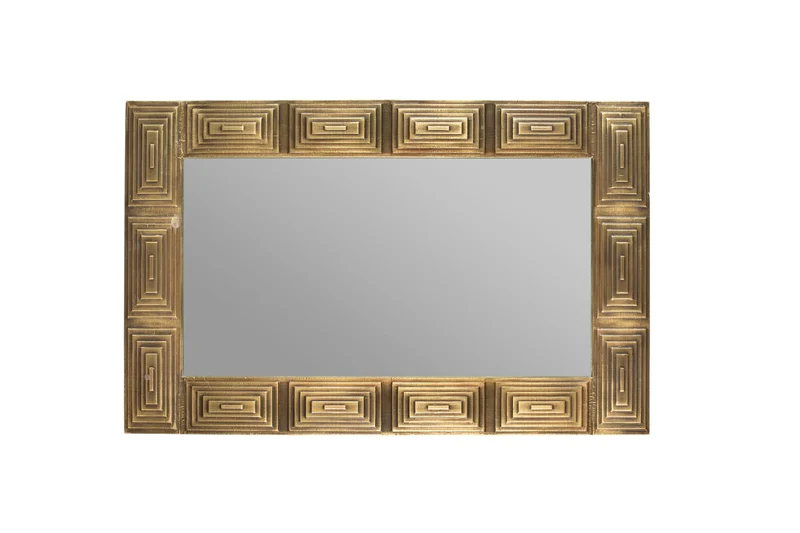 Dutchbone Spiegel Volan – Gold, MDF, 110 × 70 × 4 cm