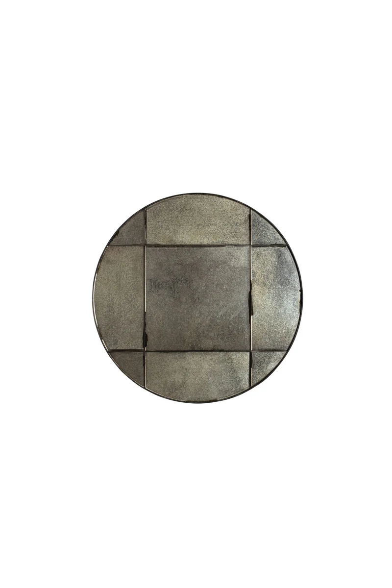 Dutchbone Spiegel Mado S – Schwarz, MDF, 40 × 40 × 3,5 cm