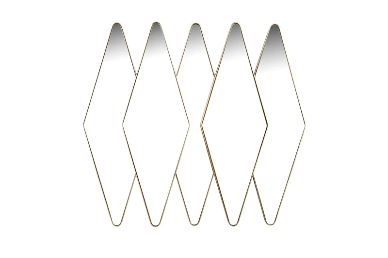 Dutchbone Spiegel Kyoko – Gold, Eisen, 77 × 70 × 4 cm