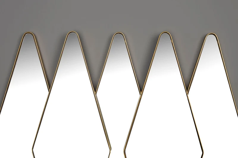 Dutchbone Spiegel Kyoko – Gold, Eisen, 77 × 70 × 4 cm