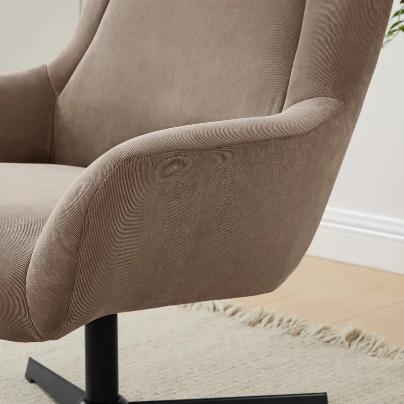 SalesFever Relaxsessel Haven mit Hocker – Taupe