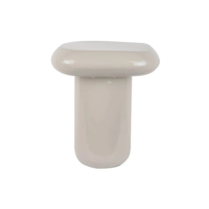 Leitmotiv Beistelltisch Roca High – Off White, Eisen, Höhe ca. 45 cm