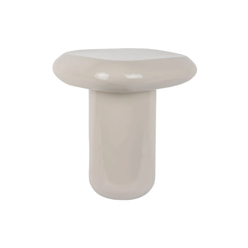 Leitmotiv Beistelltisch Roca High – Off White, Eisen, Höhe ca. 45 cm