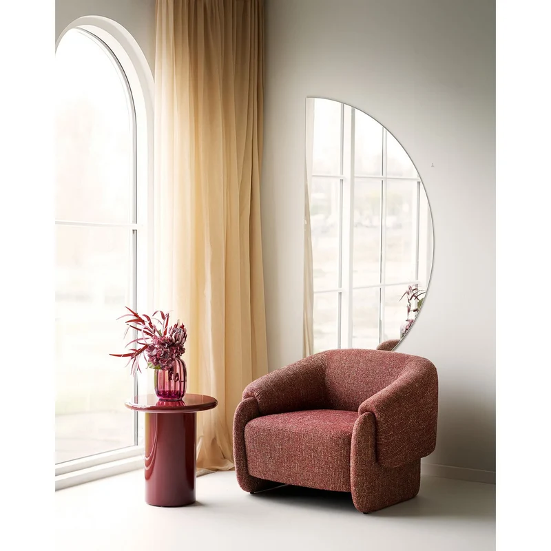 House Nordic Beistelltisch Otago – MDF in Bordeaux, Ø 45 cm