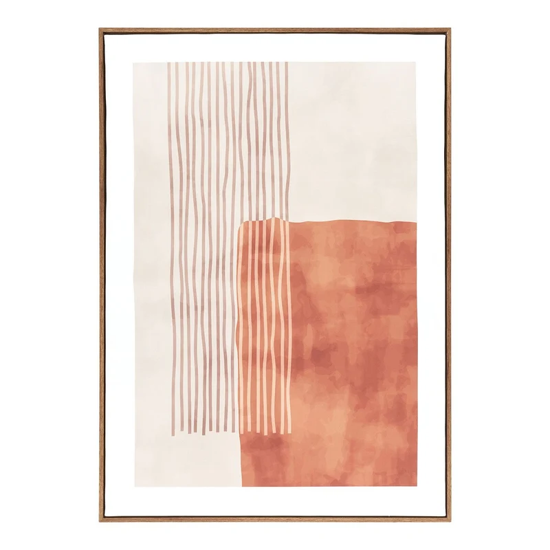 House Nordic Mina Leinwanddruck – Beige/Braun, Nr. 1, 50 × 70 cm