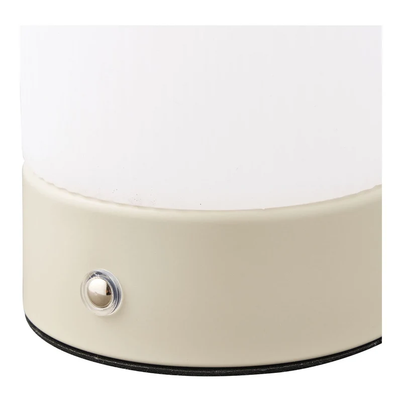 House Nordic Tischleuchte Ashford – wiederaufladbar, Beige/Weiß, 18 cm