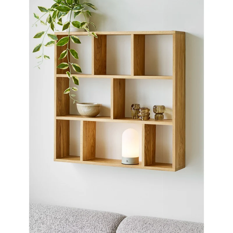 House Nordic Tischleuchte Ashford – wiederaufladbar, Beige/Weiß, 18 cm