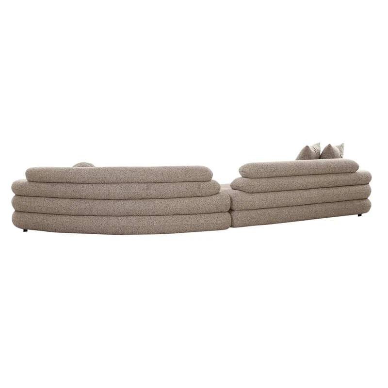 Pole to Pole Sofa Cairo 6-Sitzer – Sand-Bouclé, 391 × 188 cm
