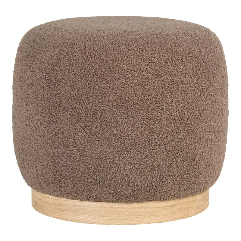 House Nordic Pouf Belfort – braun, 44,5 × 44,5 × 40 cm
