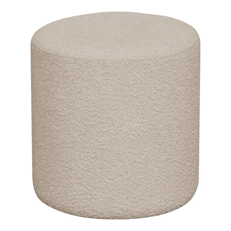 House Nordic Pouf Ejby – Beige, Bouclé, Ø 34 × 36 cm