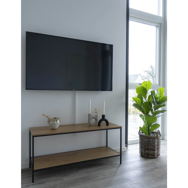 House Nordic Vita TV-Ständer – Eichenoptik, Stahl, 100 × 36 × 45 cm
