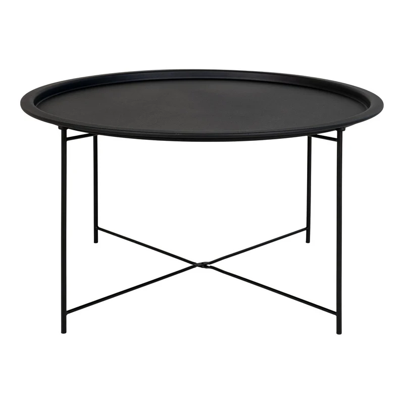 House Nordic Couchtisch Bastia – Schwarz, Stahl, Ø 75 × 43 cm