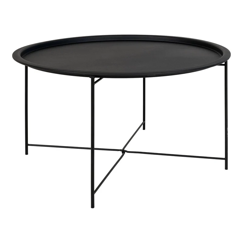 House Nordic Couchtisch Bastia – Schwarz, Stahl, Ø 75 × 43 cm