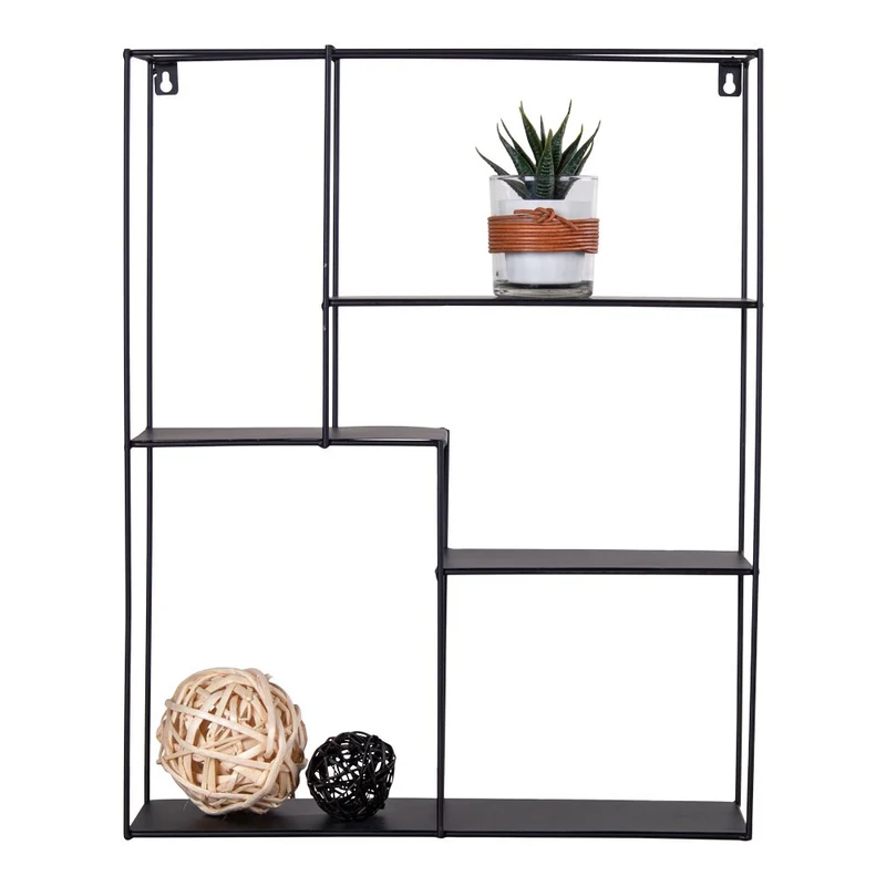 House Nordic Regal Mons – Schwarz, Stahl, 40,5 × 10,5 × 50 cm