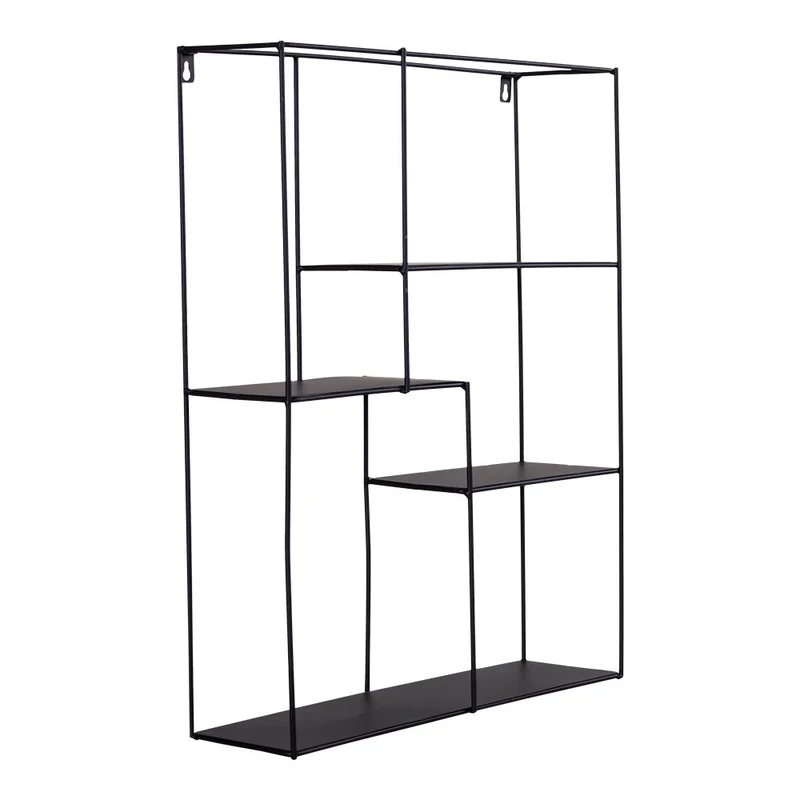 House Nordic Regal Mons – Schwarz, Stahl, 40,5 × 10,5 × 50 cm