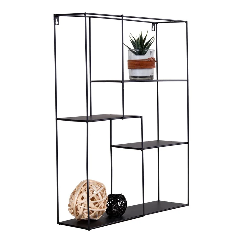 House Nordic Regal Mons – Schwarz, Stahl, 40,5 × 10,5 × 50 cm