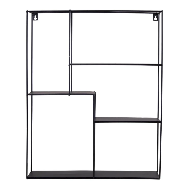 House Nordic Regal Mons – Schwarz, Stahl, 40,5 × 10,5 × 50 cm
